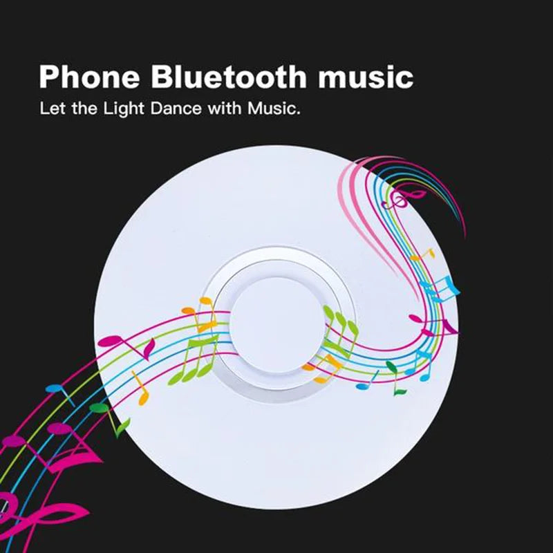 MARPOU Lámparas de Techo Unteligentes y modernas RGB con altavoz Bluetooth