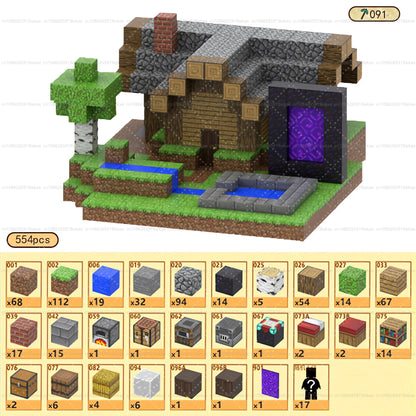 Bloques de construcción magnéticos - Set de construcción STEM Mine World para niños