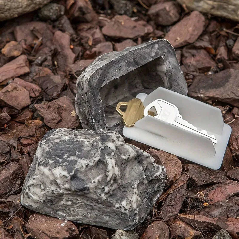 Escondite secreto para llaves de piedra - Roca para guardar llaves al aire libre