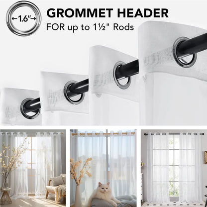 Cortinas Blancas Opacas con Sombreado