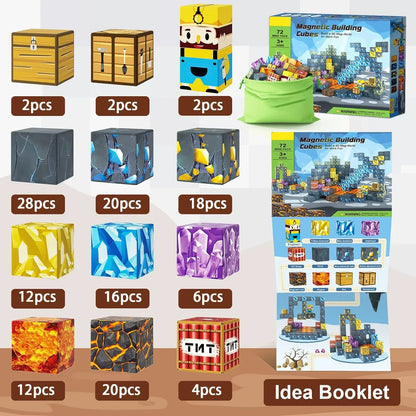 Bloques de construcción magnéticos - Set de construcción STEM Mine World para niños