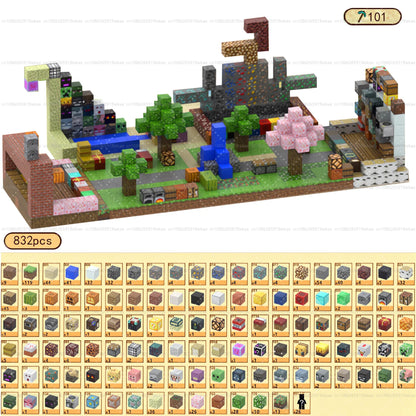 Bloques de construcción magnéticos - Set de construcción STEM Mine World para niños