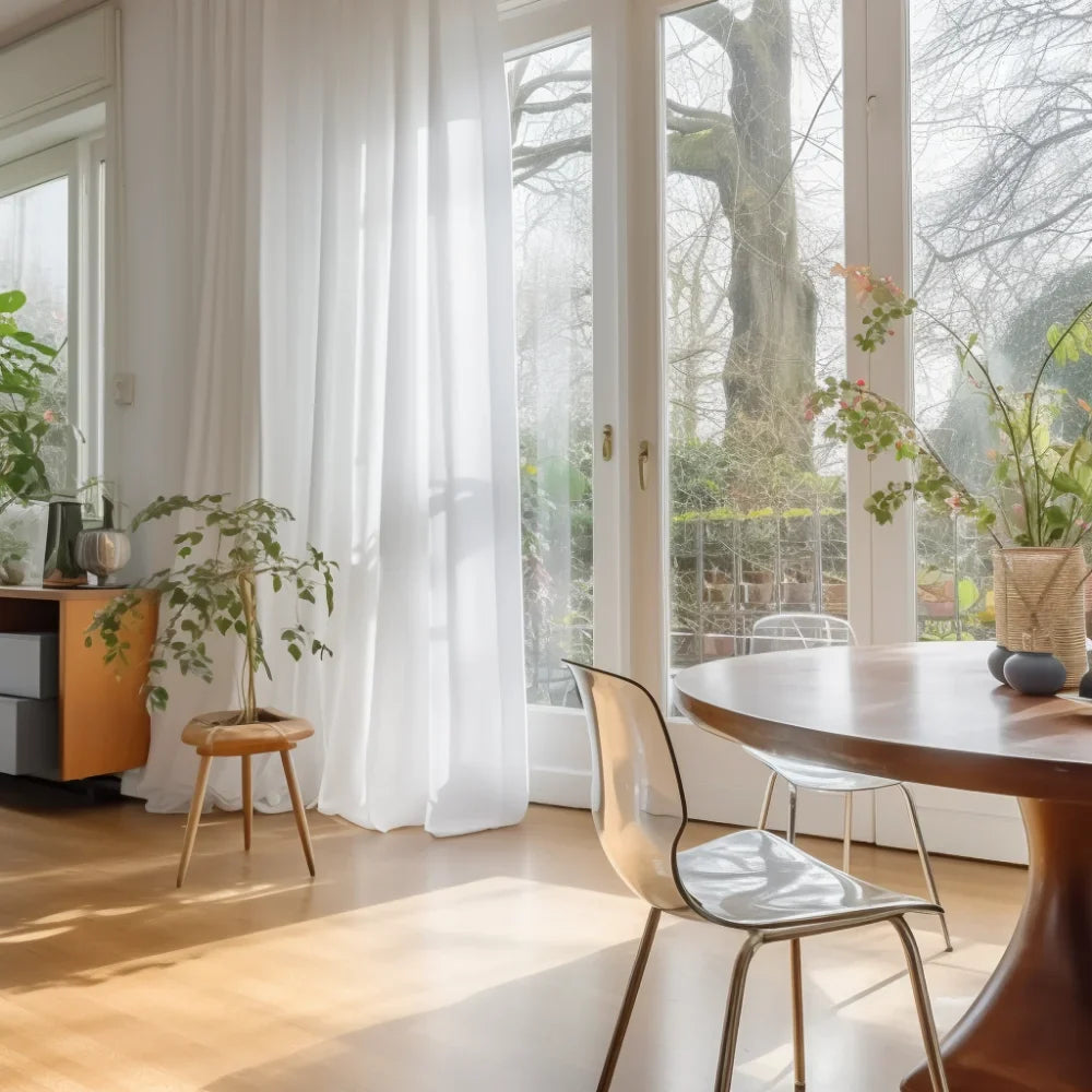 Cortinas Blancas Opacas con Sombreado