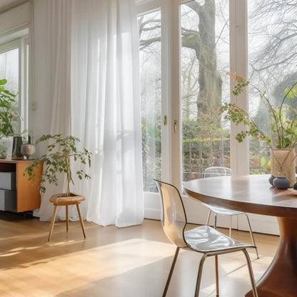 Cortinas Blancas Opacas con Sombreado