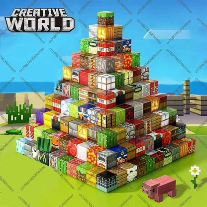Bloques de construcción magnéticos - Set de construcción STEM Mine World para niños